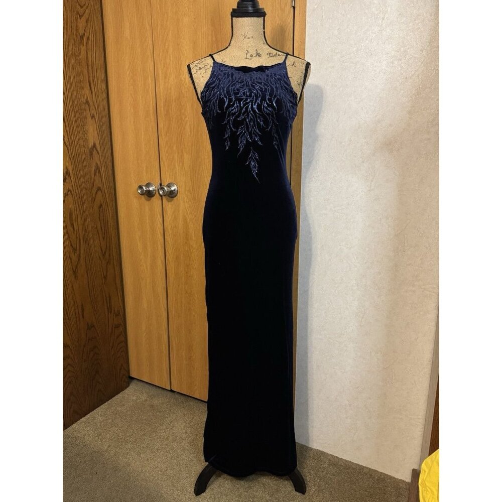 Vintage Y2K Velvet Velour Bodycon Dress SMALL Prom Y2k Elegant Fairy Party